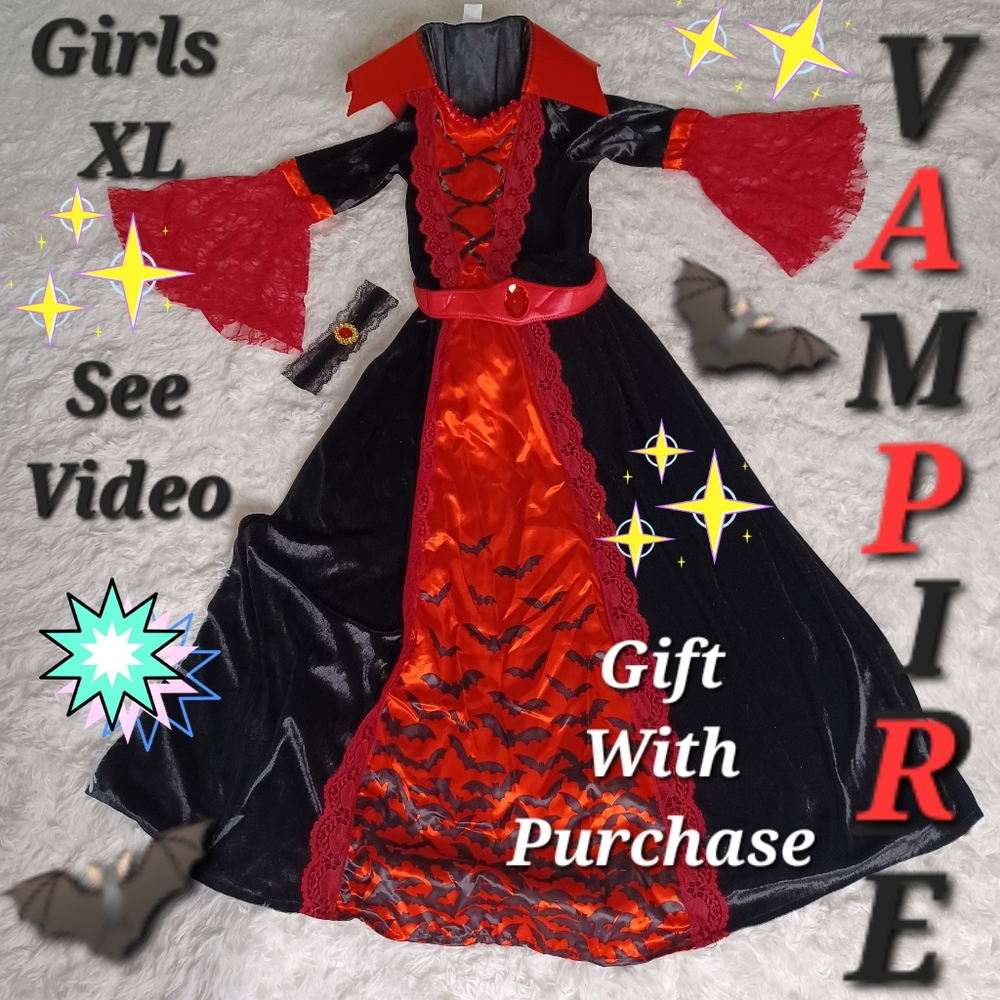 VAMPIRE Halloween Costume Girls XL